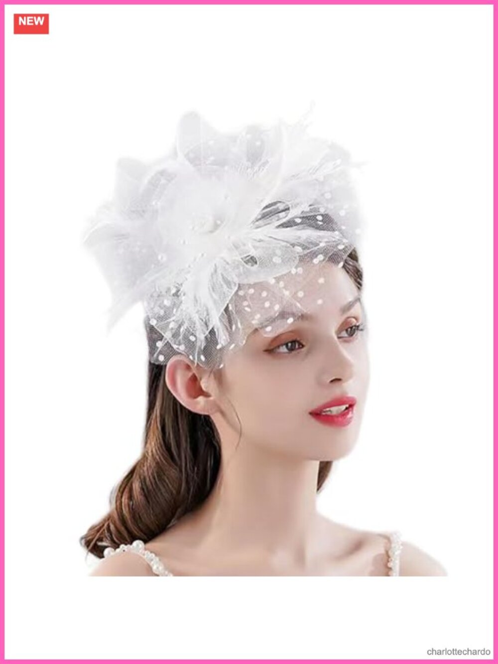 Women's Fascinator Hat with Feathers, Mesh, Hair Clip & Headband for Tea Party